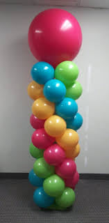 6’ Balloon Column w/ 24” Latex